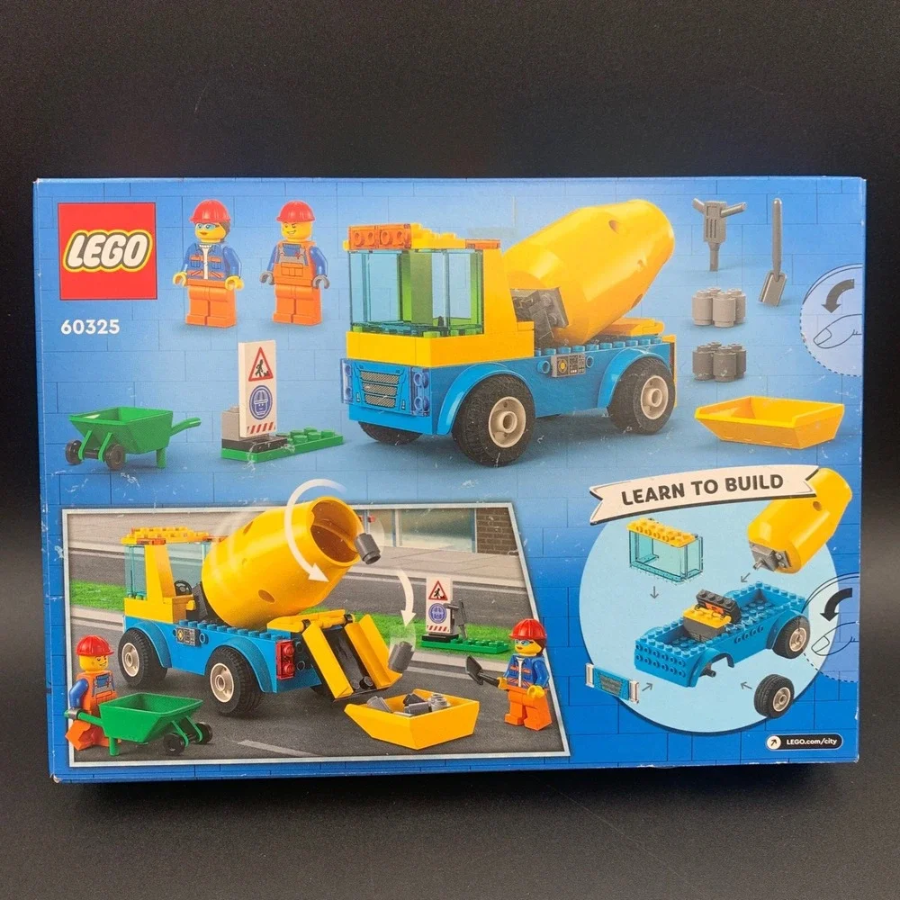 LEGO City Cement Mixer Truck 60325 Retired Building Set 85 Pieces New Sealed